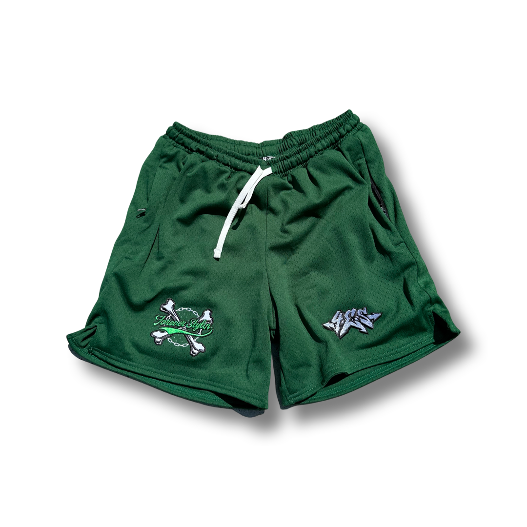 “Forest Green” Varsity Shorts